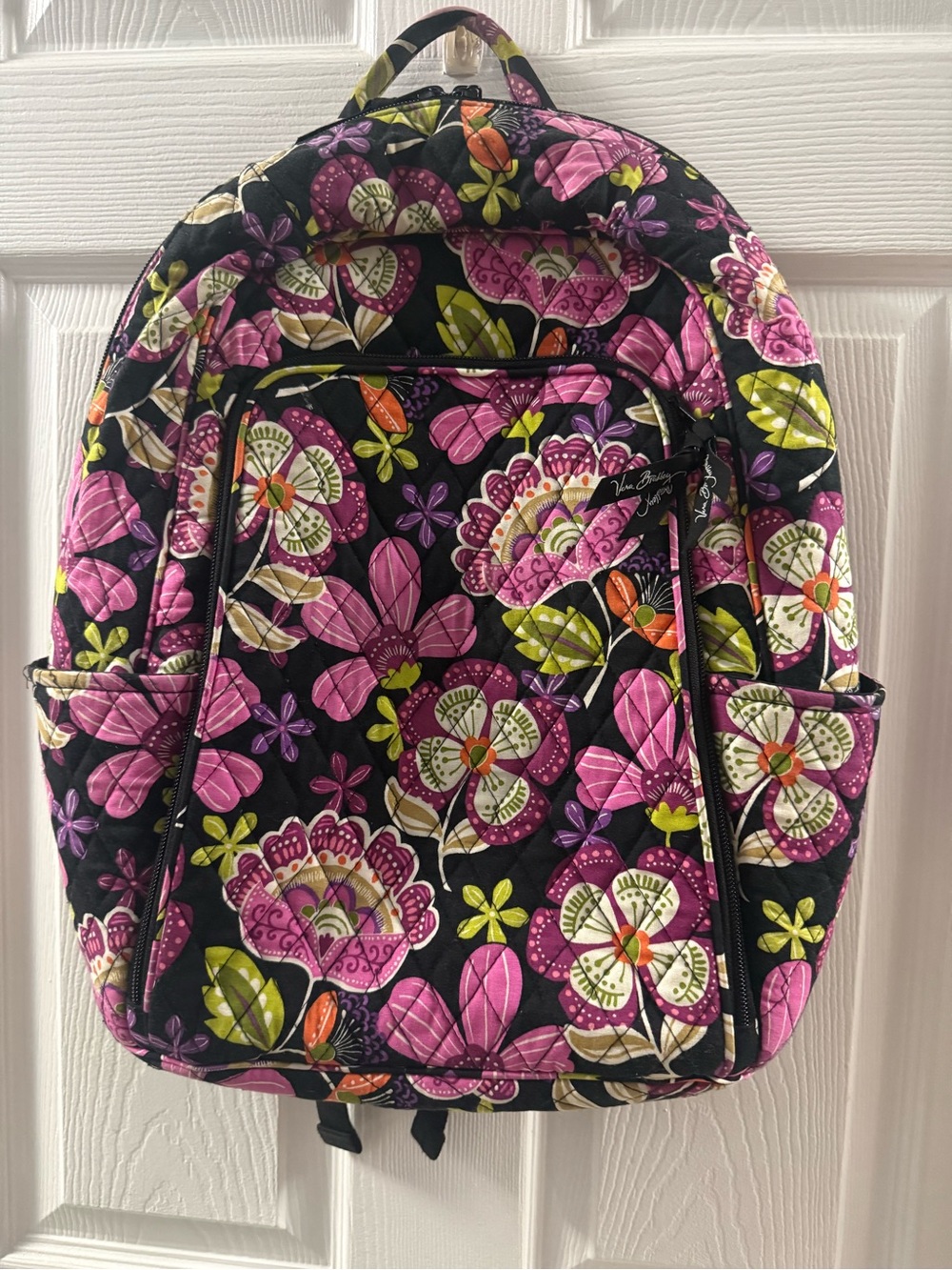 Vera Bradley Campus Backpack in the retired "Pirouette Pink" pattern